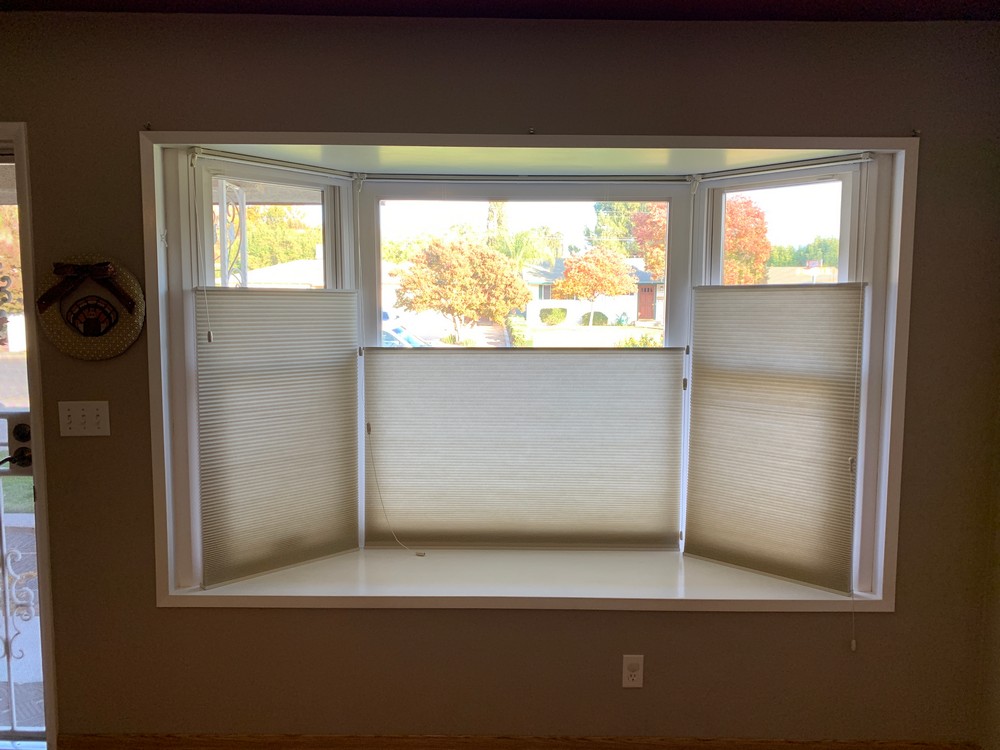 Honeycomb Top-Down Bottom-Light Filtering Full-Privacy Shades on 2nd St in Clovis, CA